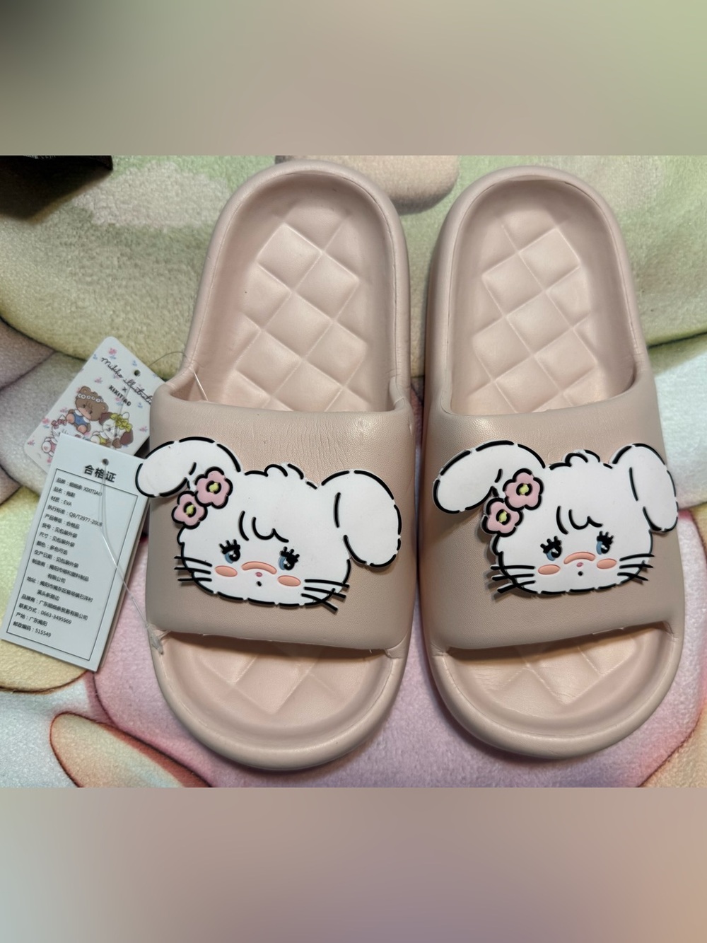 🆕 Mikko Illustrations Cammy Slippers with Pink Bow